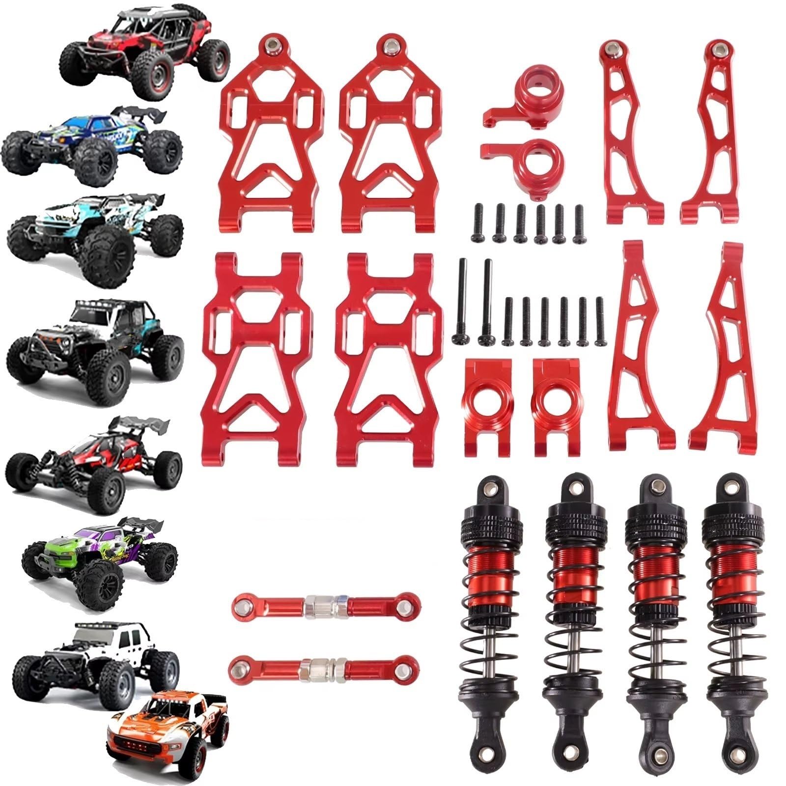 Compatibile Con SCY 16101 16102 Pro 16103 RC Car Upgrade Parts Accessori Braccio Di Sospensione In Lega Alluminio Ruota Per Set Tazze Sterzo Del Sedile RC Riparazioni Modelli