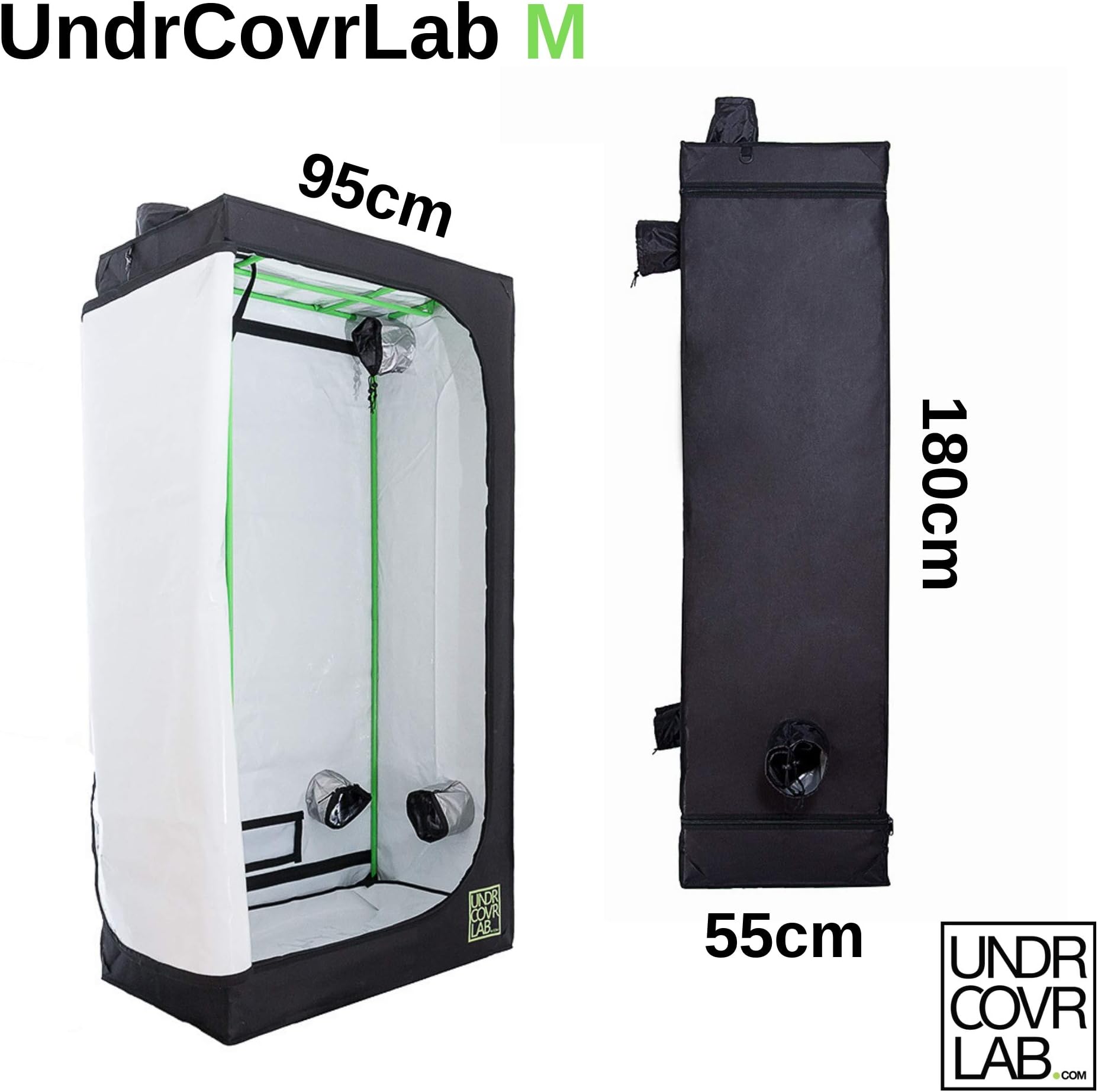 UndrCovrLab M | Hydroponic Grow Tent 95x55x180cm |
