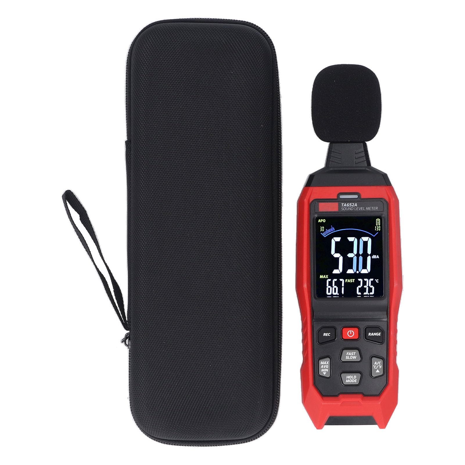 Decibel Meter Sound Level Reader, Professional Digital DB Noise 30 to 130dB Detector for Home, Industrial and Environmental, Portable Design