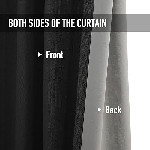 Miniatura 4 de Cortinas 100% opacas de 84 pulgadas de largo, cortinas opacas de lino de 84 pulgadas de largo, juego de 2 paneles de cortinas opacas con aislamiento