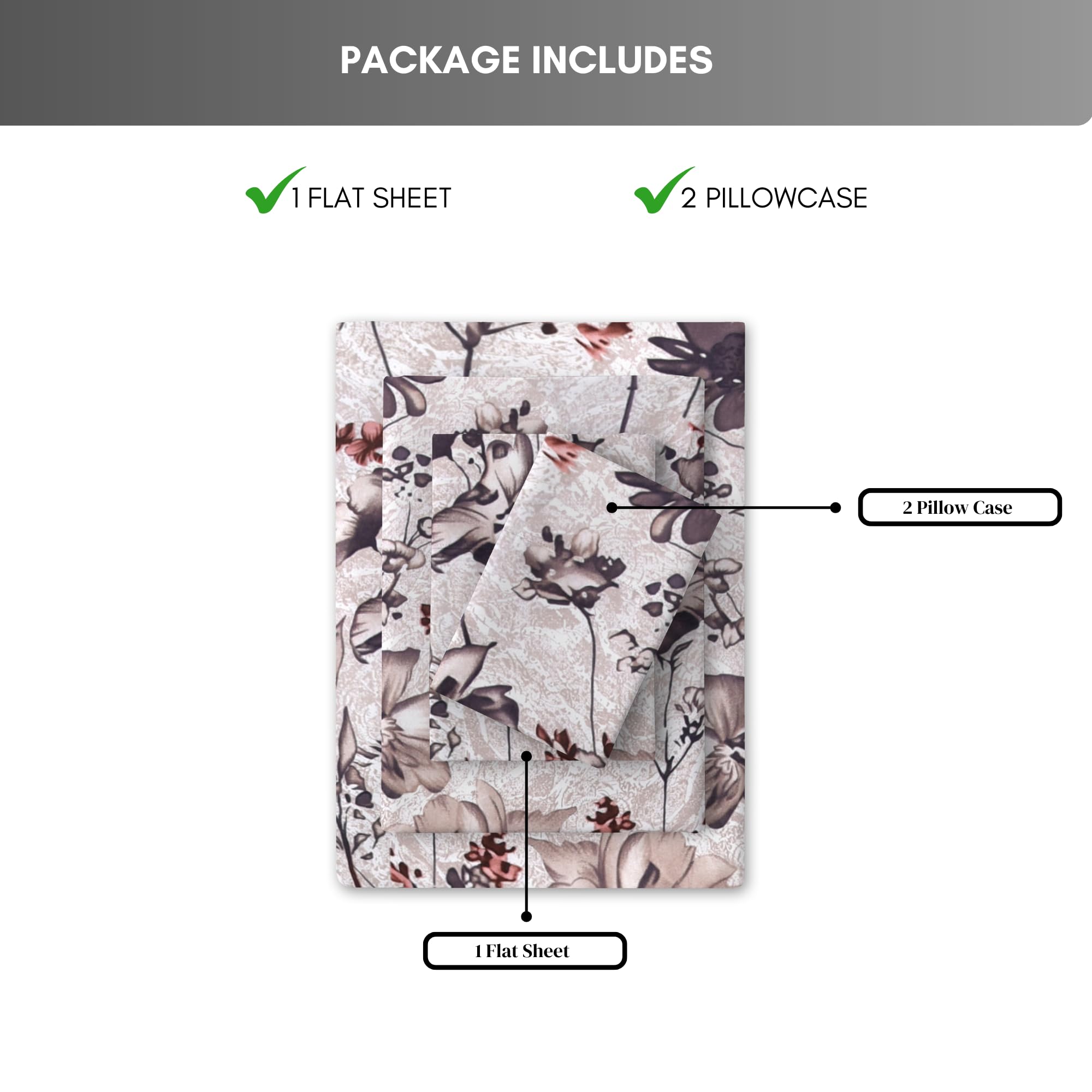 EverSoft Bedding Single 2-Piece Luxury Bed Sheet Set Soft - Image 2
