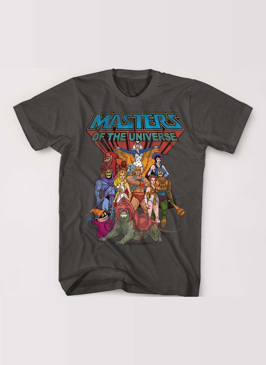 Masters of The Universe TV Series The Whole Group Gang Adult T-Shirt Tee