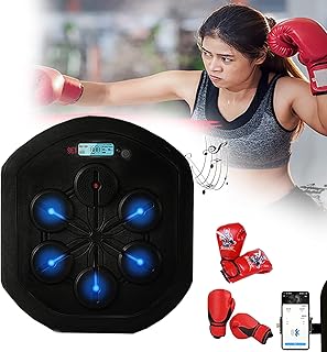 Máquina De Boxe De Música, Alvo De Reação De Boxe Inteligente, Tela De Led Na Parede, Com Luvas De Boxe E Conexão Bluetooth Inteligente, Para Exercícios Em Casa/liberação De Estresse,children+adultboxinggloves