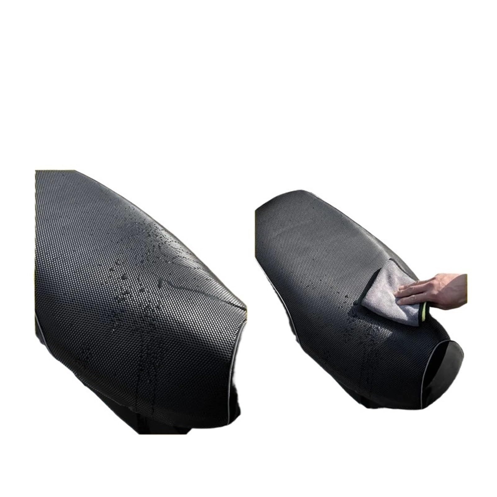 Cuscino per sella moto Fodera per cuscino in pelle per moto, universale, antiscivolo, per tappetino protettivo, impermeabile, resistente(Black 2XL)