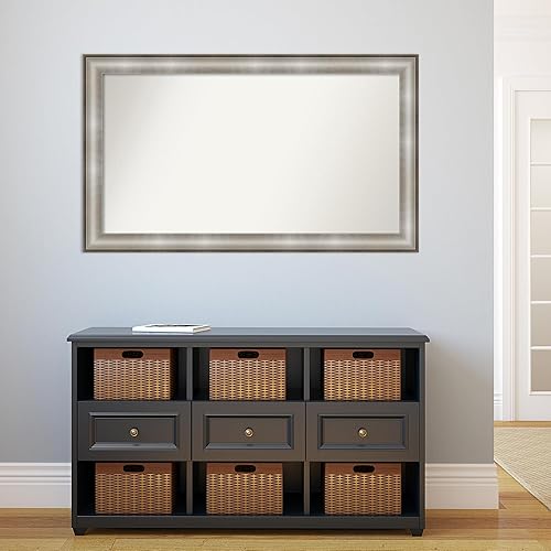 Miniatura 5 de Amanti Art Espejo personalizado, espejo de baño plateado imperial, espejo de pared o espejo de tocador de baño sobre fregadero (29 x 49 pulgadas),