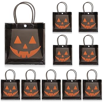 Amazon | Whaline(ホライン) ハロウィンクリアPVCギフトバッグ