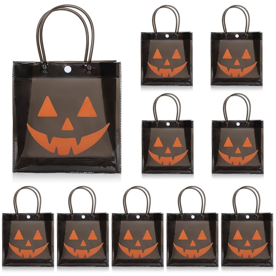 Amazon | Whaline(ホライン) ハロウィンクリアPVCギフトバッグ
