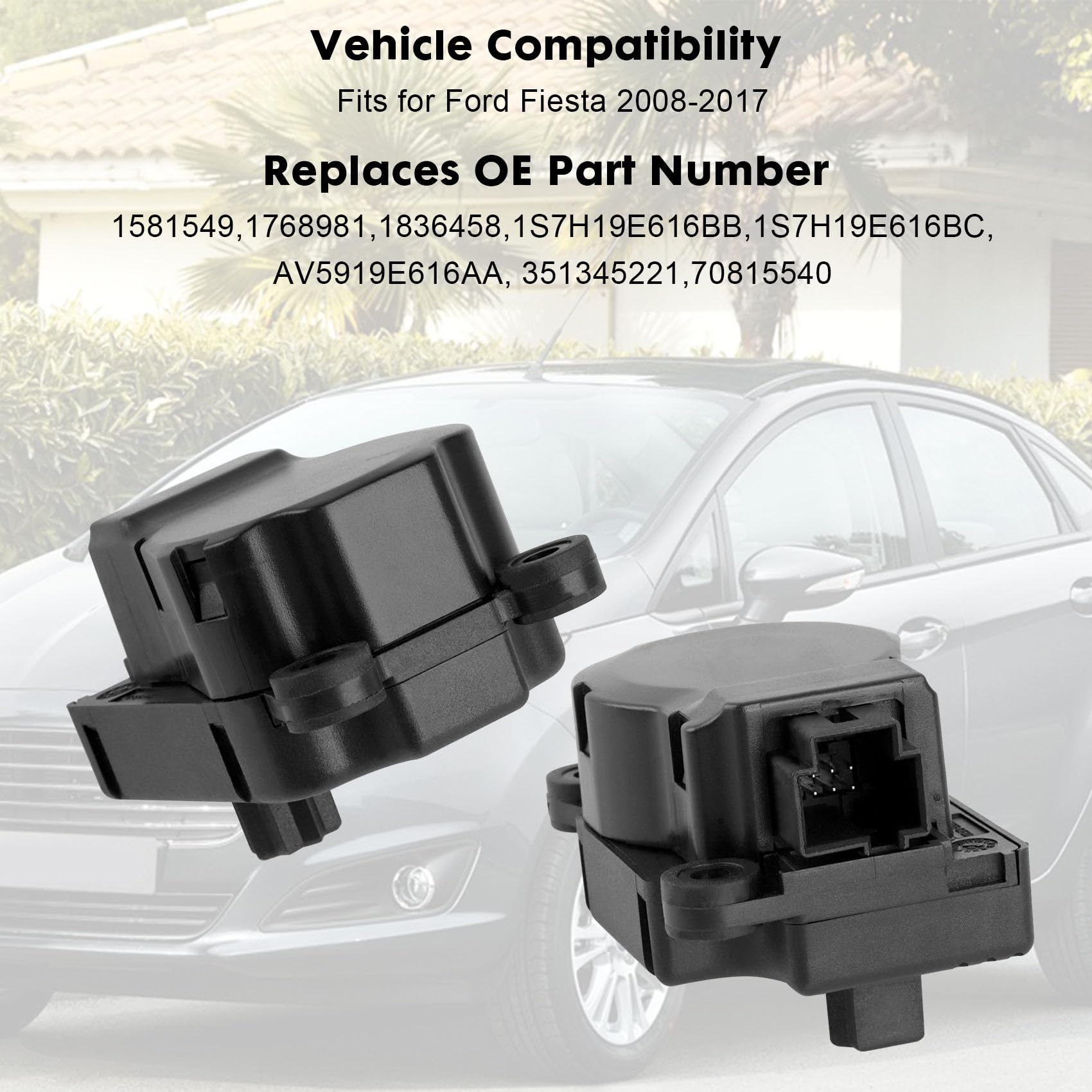 1S7H19E616BB Attuatore Elettrico per Lamiera di Miscelazione Compatibile con Ford Fiesta 2008-2017, Attuatore per Lamiera di Miscelazione A/C Sostituisce 1581549 1768981 1836458