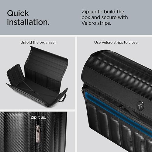 Miniatura 6 de Spigen Organizador universal plegable para maletero con tapa para Tesla Model Y Juniper (202526), modelo 3YSXCybertruck, SUV, sedán y más (negro)