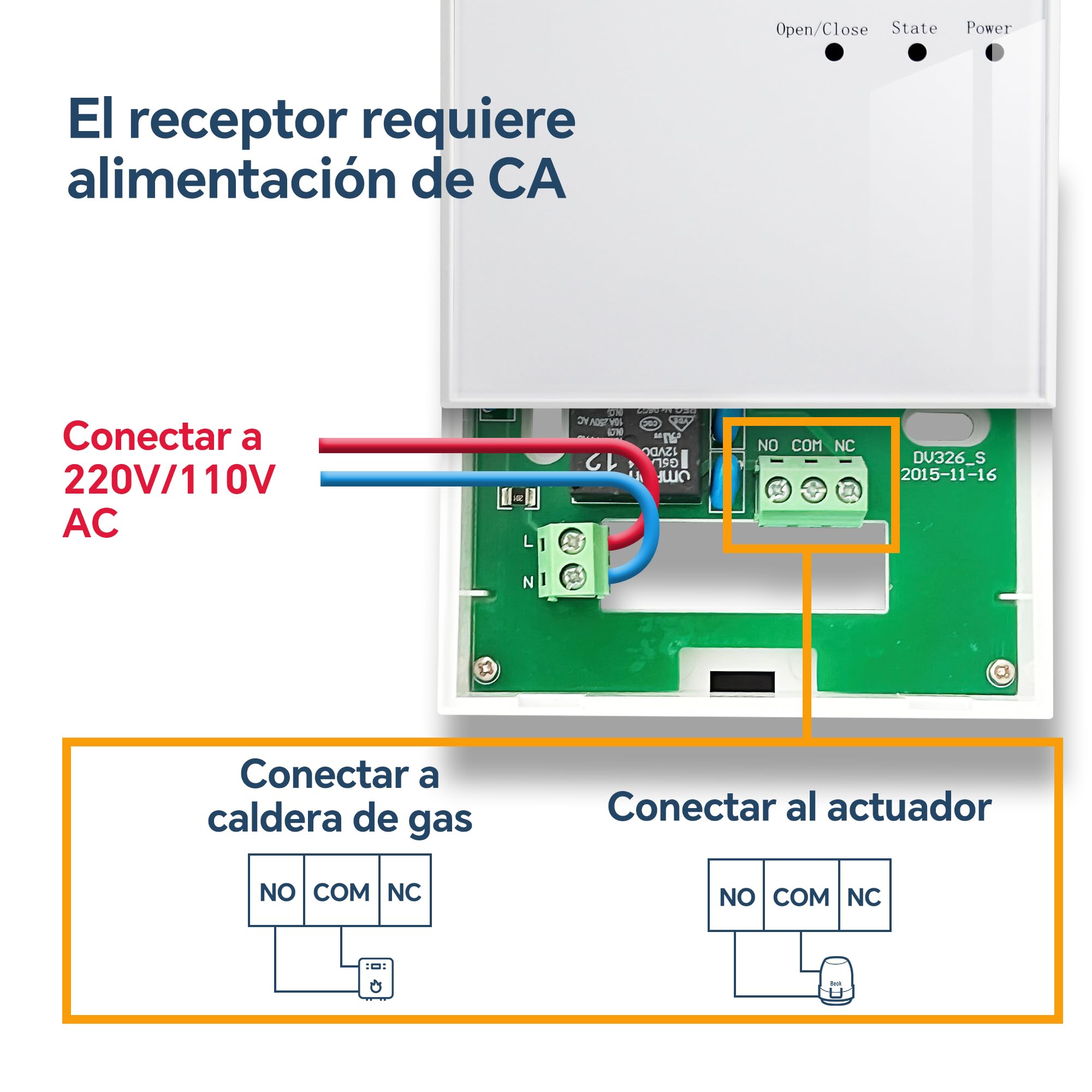 Termostato WiFi de caledera con Alexa,Control Vocal.Termostato programable Tuya,Control Remoto por App o la Pantalla de táctil.Termostato Portátil para Calefaccion de Gas/Agua 306RF