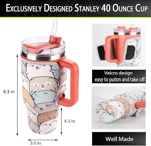 Miniatura 2 de Paquete de 2 portadores de vasos, compatible con vaso de viaje Stanley Adventure Quencher de 40 onzas (2 esquinas pequeñas)