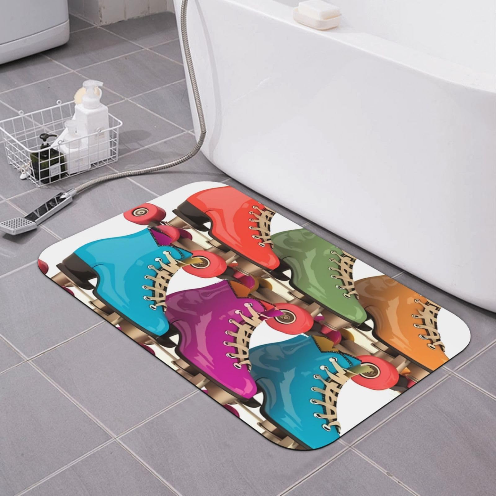 Tapis doux et super absorbant BONDIJ antidérapant en terre de diatomées pour douche