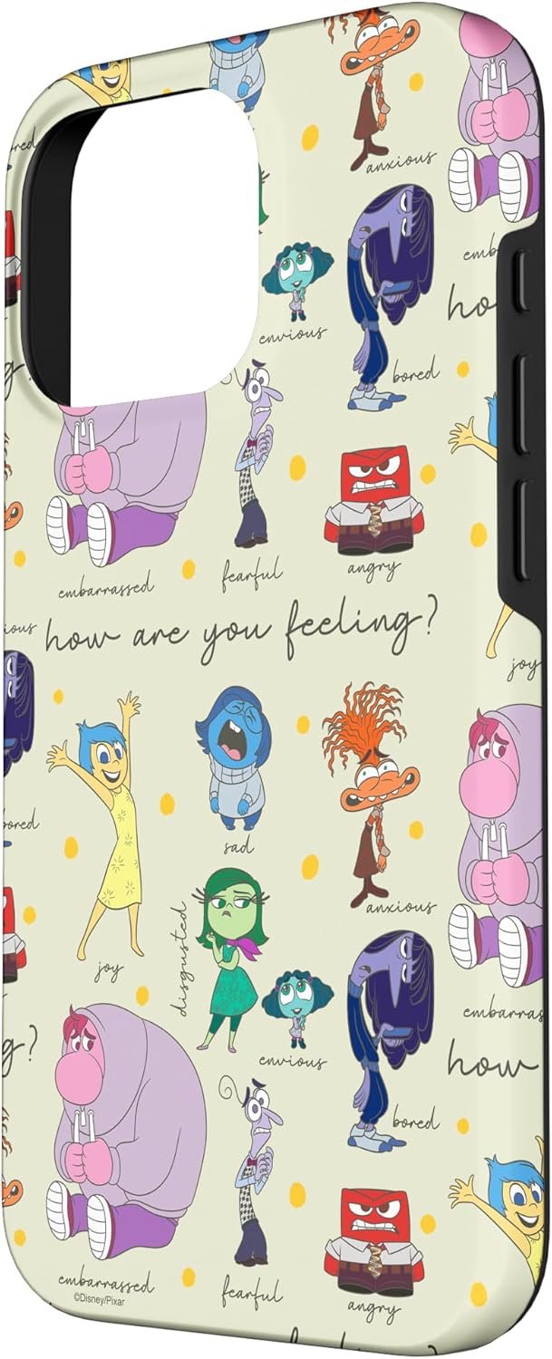 Disney Pixar Inside Out 2 Textbook Of Emotions Cute Logo Case for iPhone 16 Pro