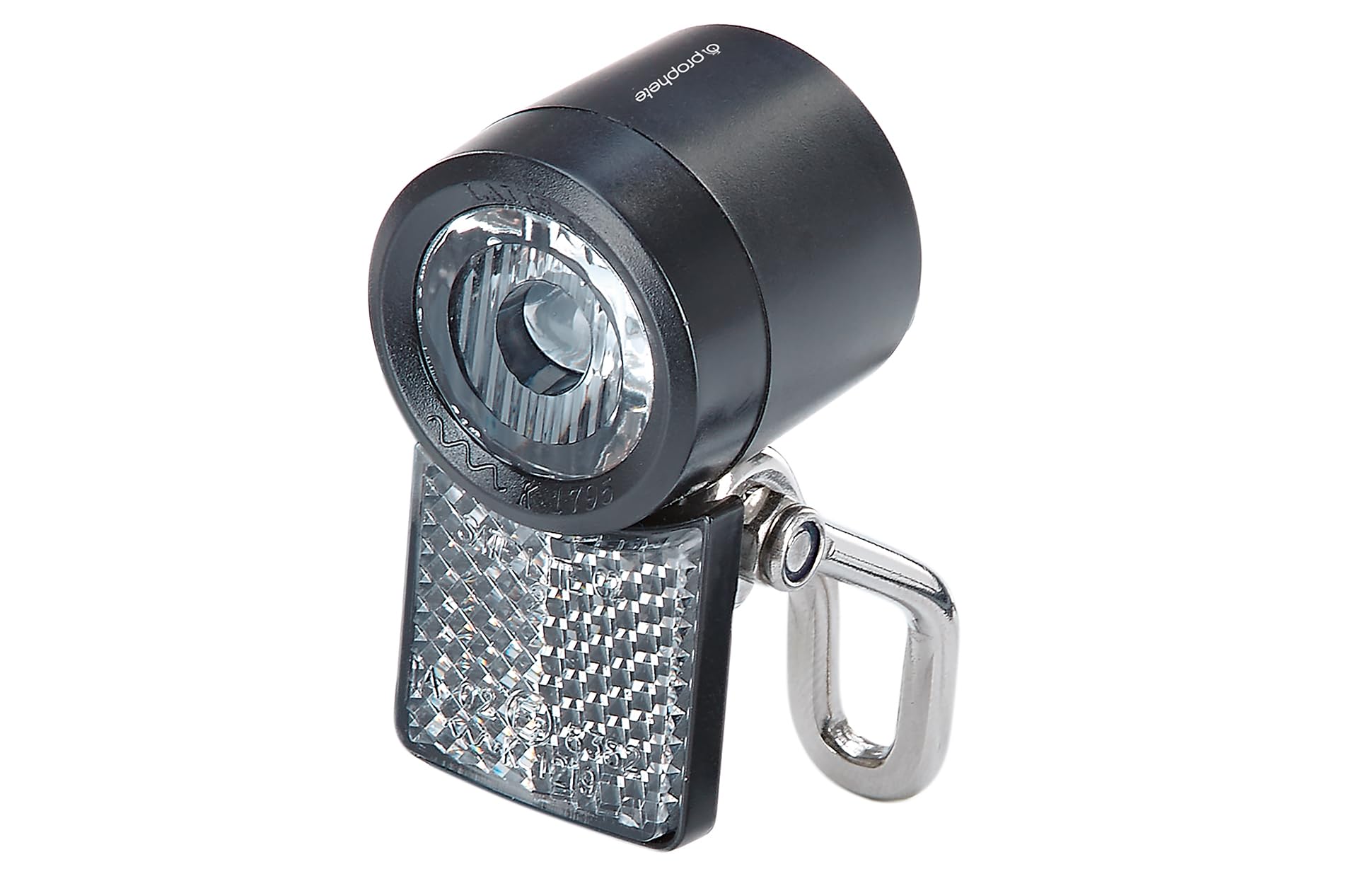 Prophete E-Bike Headlight - 20 Lux OSRAM LED with Parking Light - For 6-48V E-Bikes & Dynamo - Waterproof IPX6, Stainless Steel Bracket, StVZO Approved