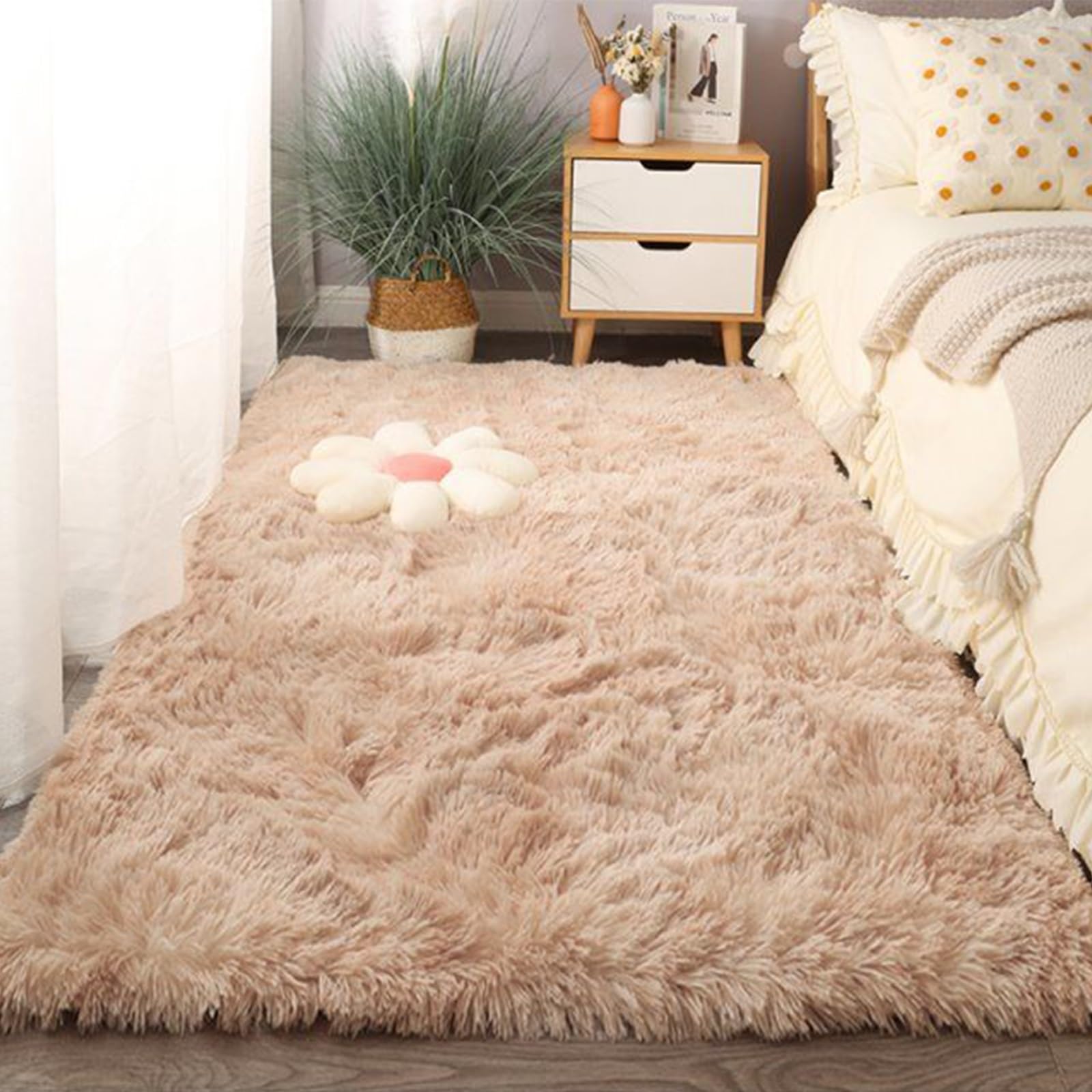 Tapis salon shaggy antidérapant pour sécuriser le sol de votre chambre