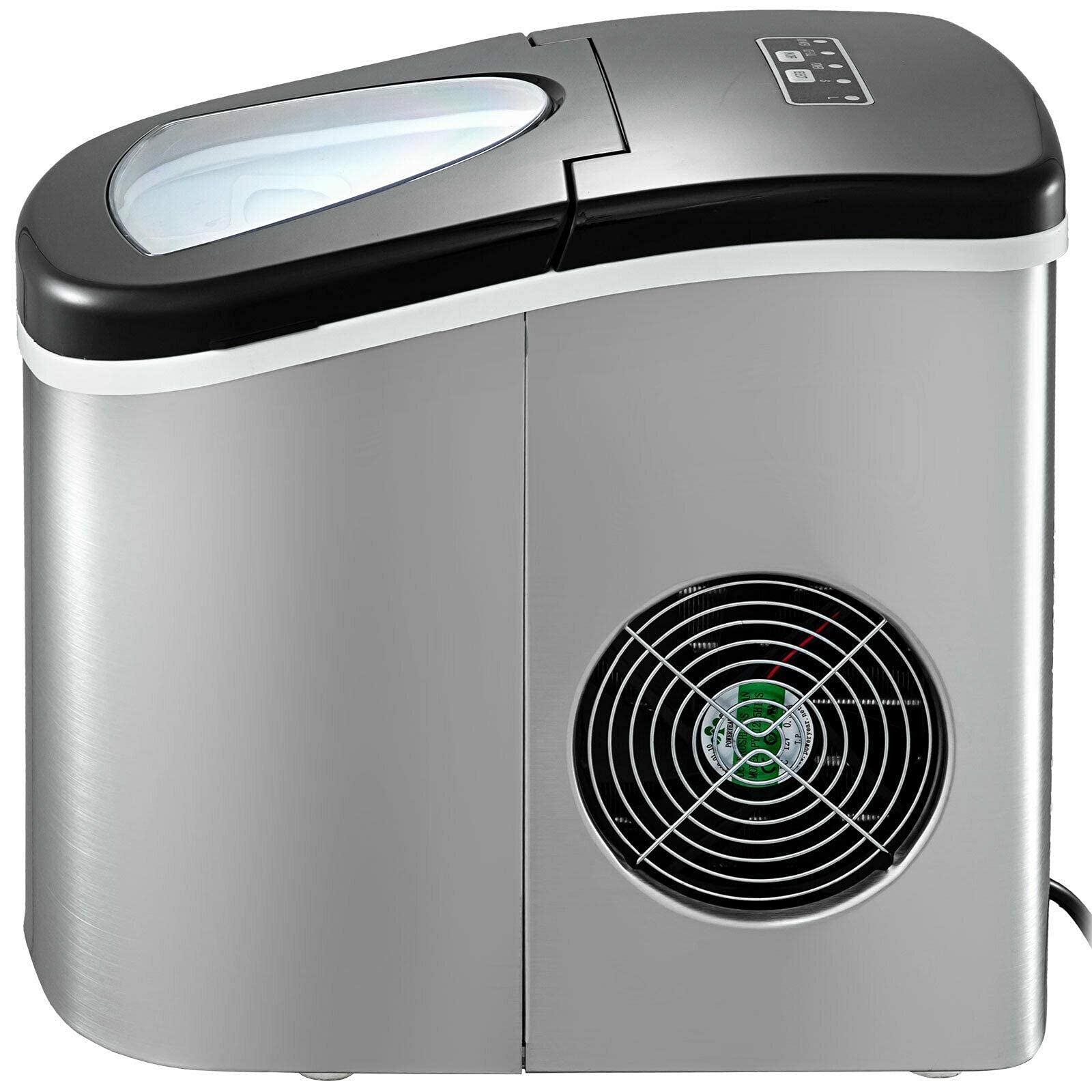 12kg Automatic Ice Maker 220v Silver And Black Stainless Steel Ice Cube Maker Machine 26lbs Ice Making Machine Countertop Ice Maker Compact Clear Ice Cubes For Kitchen on Fridge.com - View 4
