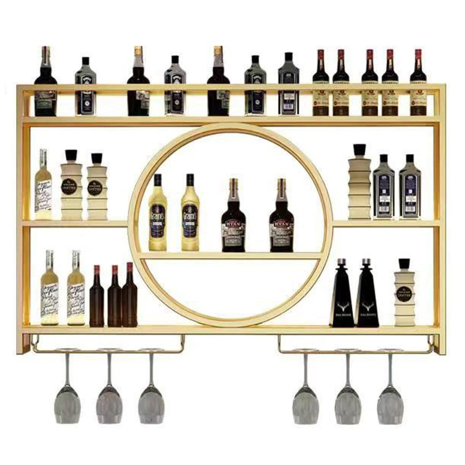 Casier à vin mural or cadeau idéal pendaison de crémaillère et amateurs