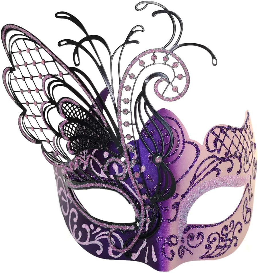 Various Butterfly Rhinestone Metal Venetian Women Mask for Masquerade/Mardi Gras Party/Sexy Costume Ball/Wedding