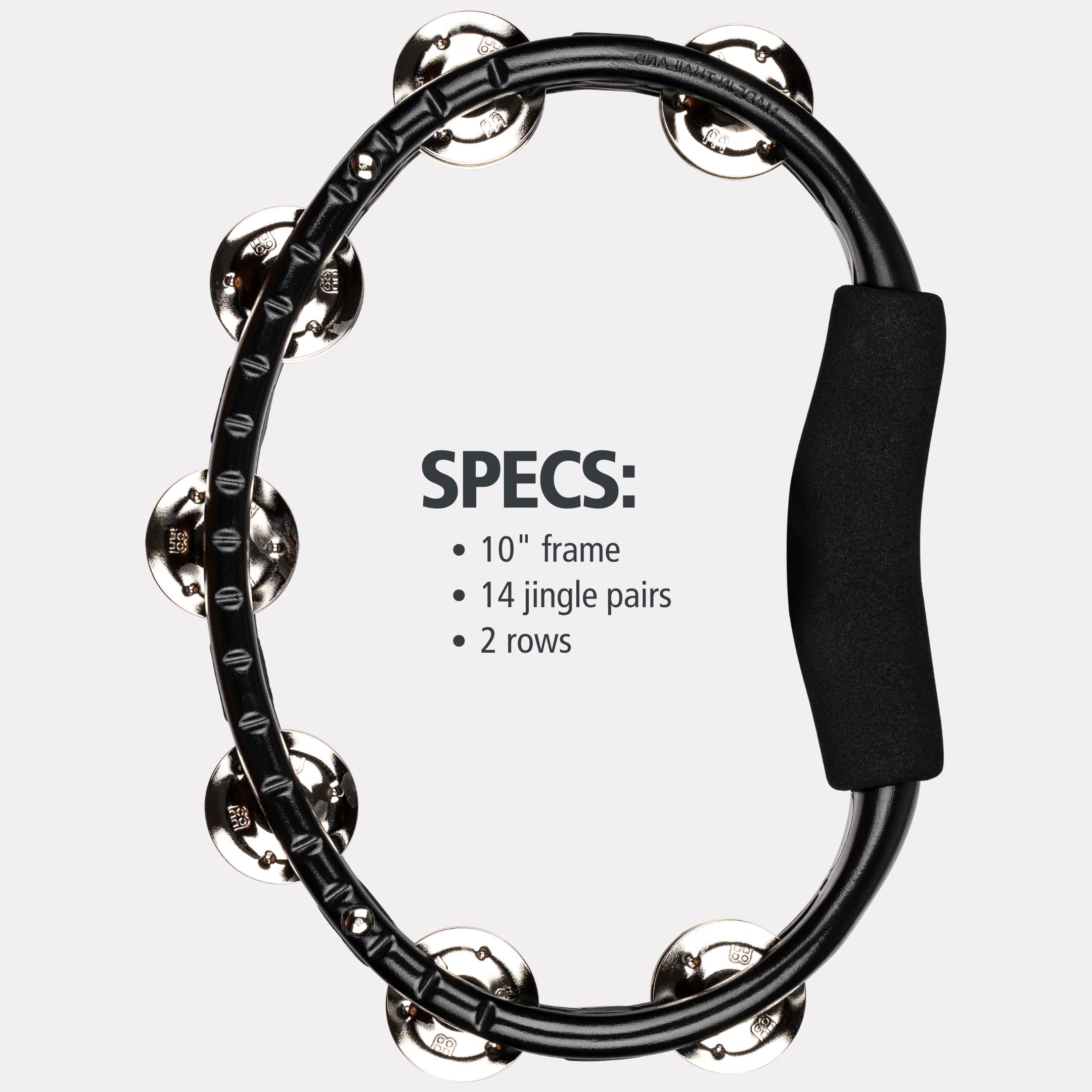 Meinl Hand Tambourine TMT1BK, Steel Jingles - Tamburyn