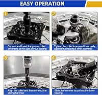 Set de extractor de rulmenți FreeTec din 12 piese pentru rulmenți interiori orbi de 8-32 mm, cu ciocan culisant și adaptoare expandabile pentru motociclete și ATV-uri 5