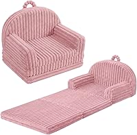 Vista 9 de Blissful Diary Sofá Plegable para Niños Pequeños, Silla y Tumbona Cómoda 2 en 1 para Leer, Sala de Juegos, Sofá para Niños para Niñas y Niños Regalo