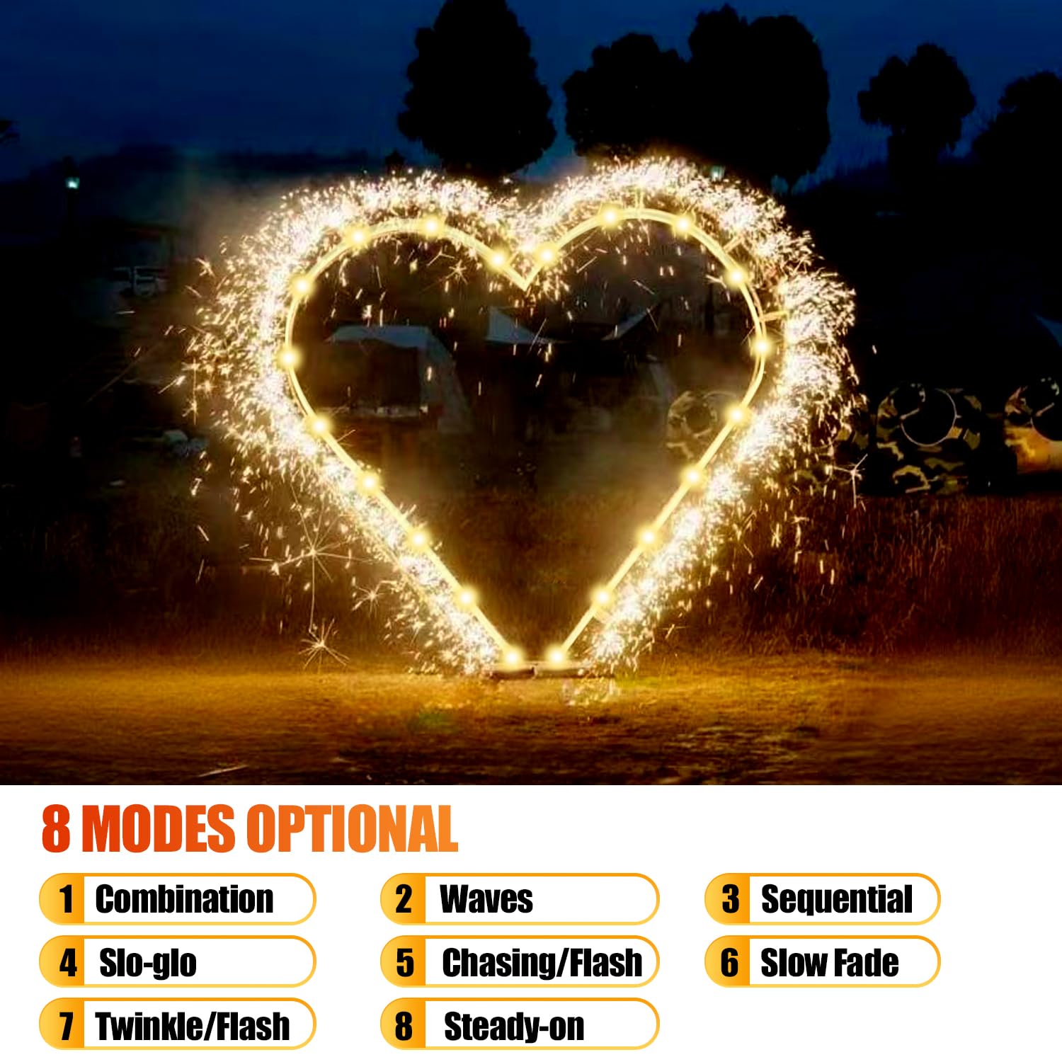 Guirnalda de luces solares para exteriores, 33 pies, 100 luces LED para exteriores, 8 modos, luces solares de hadas blancas cálidas para patio, valla, fiesta, jardín, patio, hogar, árbol de