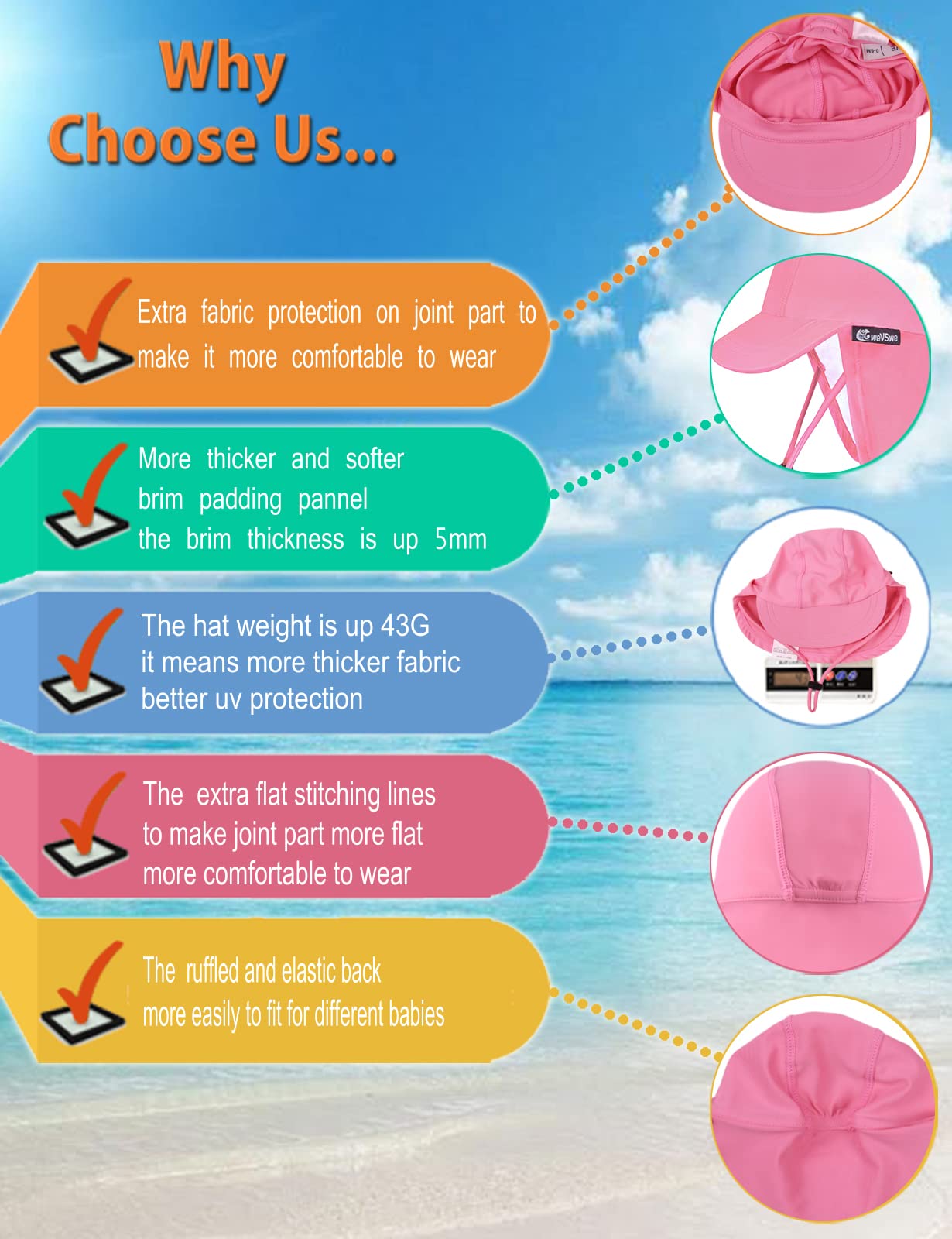 weVSwe Baby Toddler Boy Swimsuit Long Sleeve Baby Swimwear UPF 50+ Sun Protection Rash Guard Swimming Costume with Crotch Zipper 0-3 Years — view 14