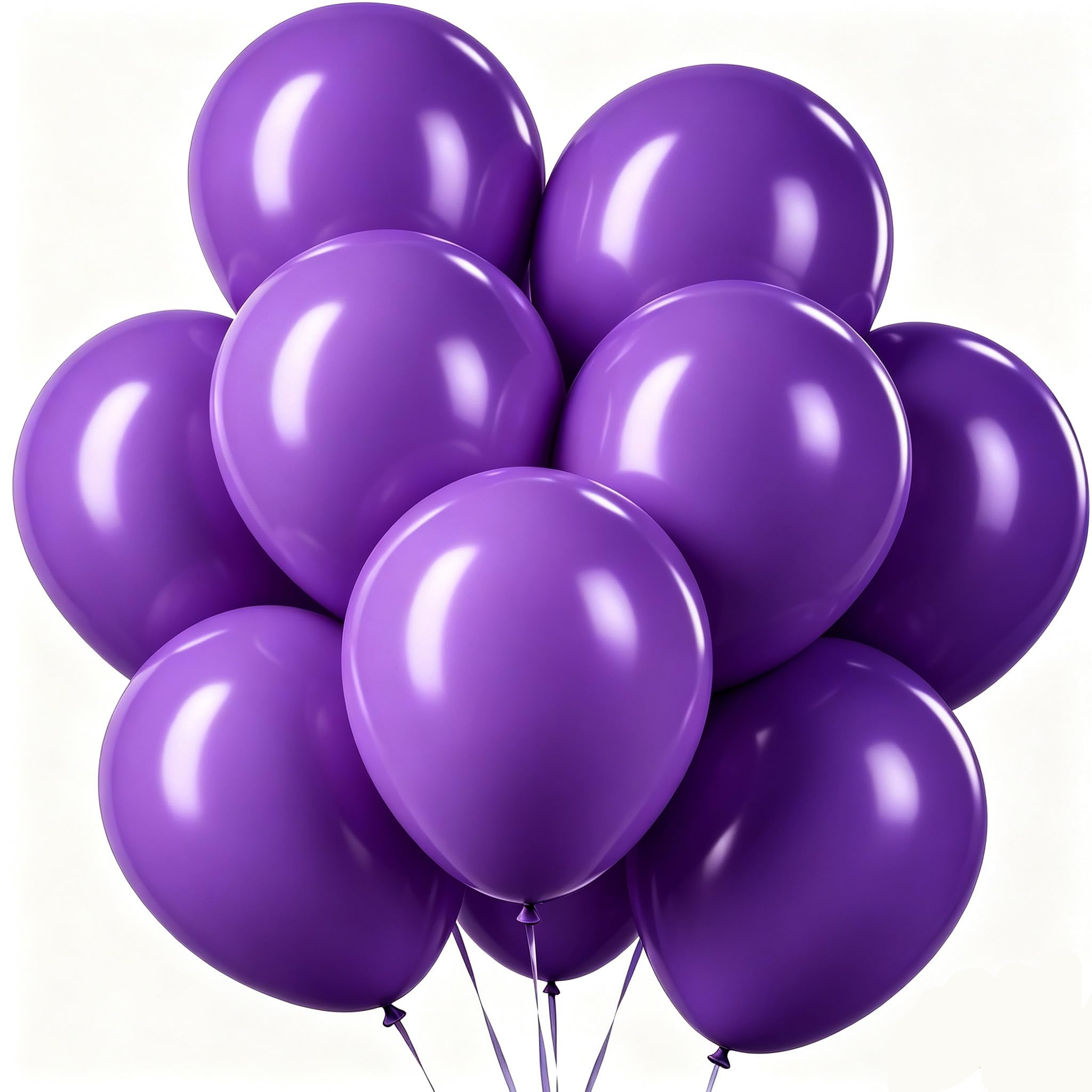 Purple Party Balloons - 60Pcs Matte Purple Thicken Latex Halloween Balloon — image 1