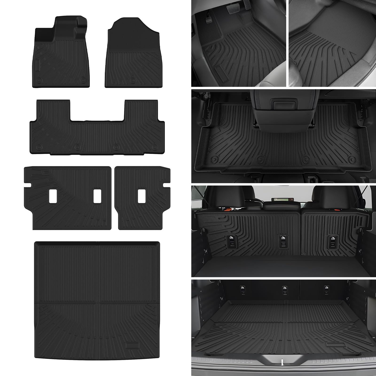 Passport Floor Mats - Car Mats for Honda Passport 2026, All Weather Floor Mats and Cargo Liner for Passport Accessories, Heavy Duty Rubber Mats, Car Accessories