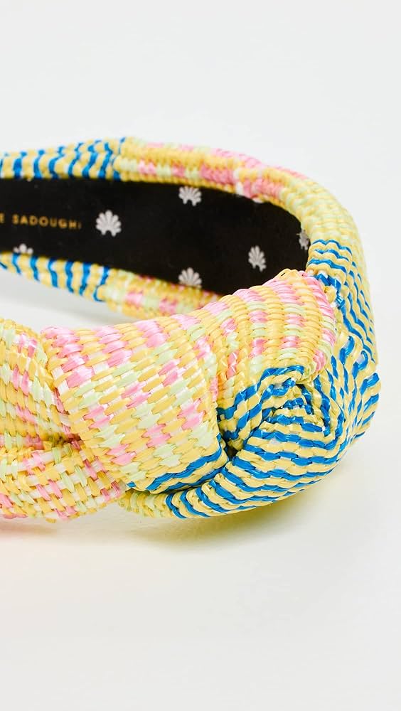 Lele Sadoughi Women's Mixed Raffia Knotted Headband, Taffy