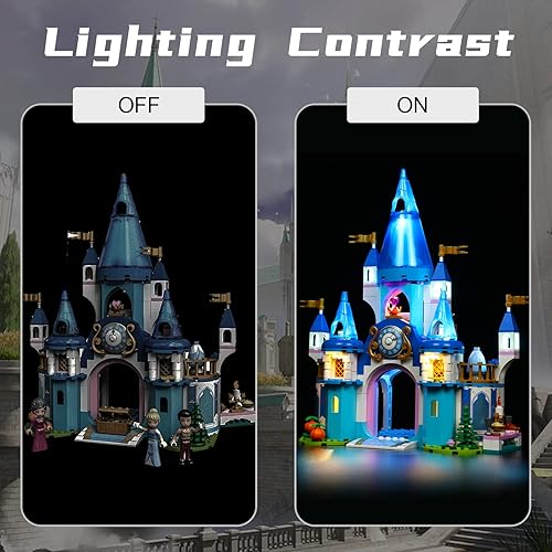 Miniatura 3 de Kit de luces LED para Lego 43206 Disney Cenicienta y el Castillo del Príncipe Encantador, juego de luces compatibles con Lego 43206, versión clásica