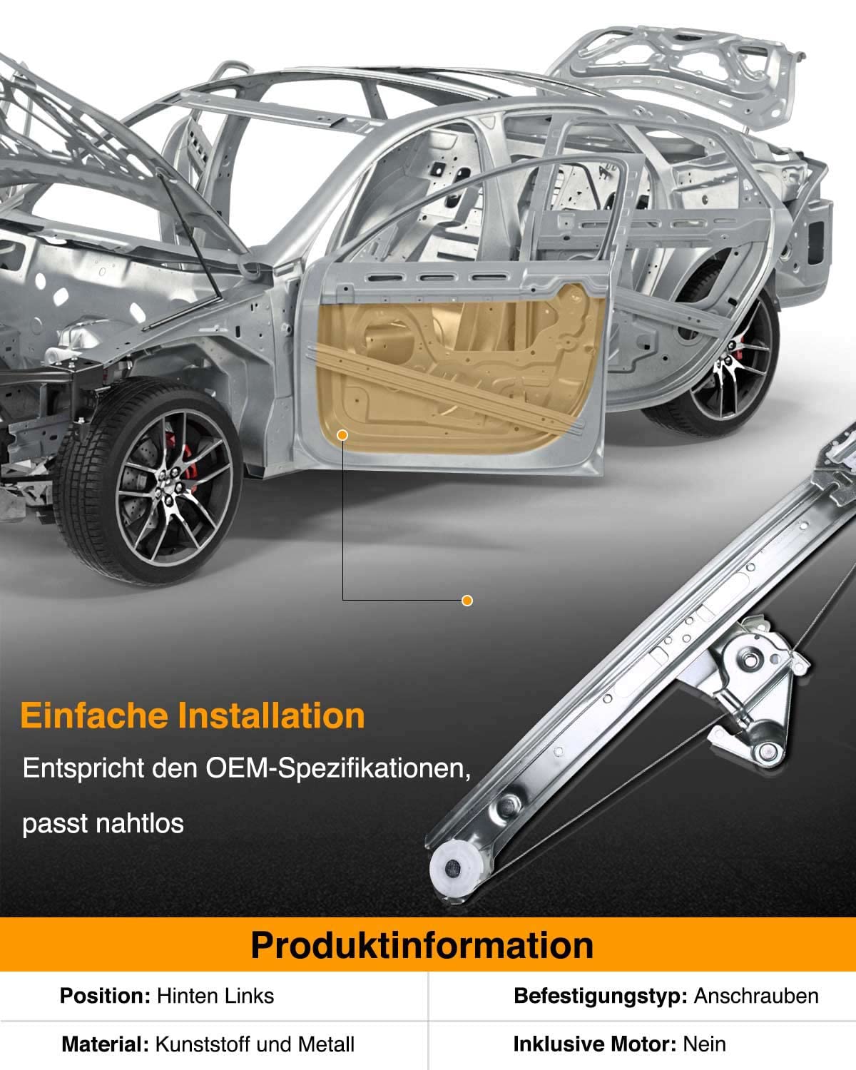 ZSGHJA Lève-vitre Électrique Arrière Gauche 51358212099, Pour BMW Série - Foto 14