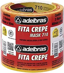 Fita Crepe, Adelbras 0615000009, Multicor, Pacote de 2