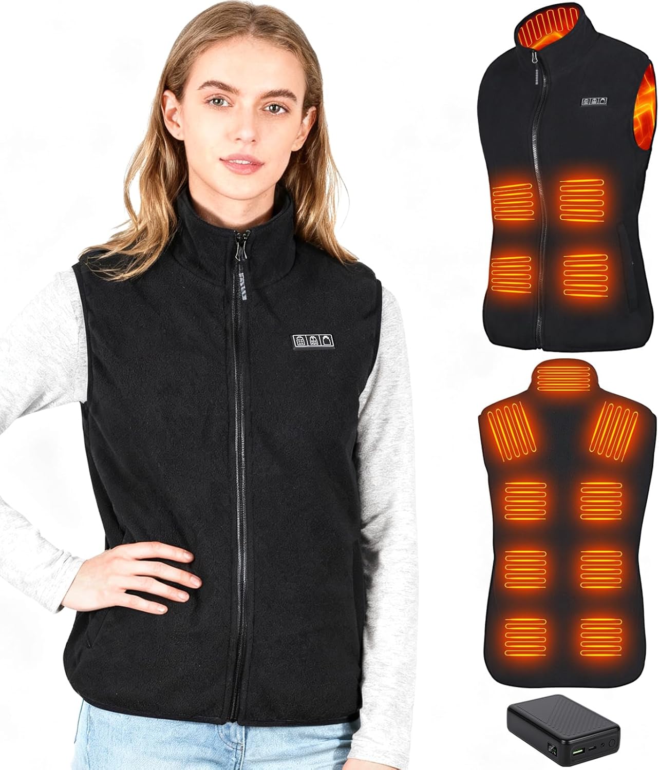 GuKKK Heated Vest with 20000 mAh Battery, USB Heated Vest for Men and