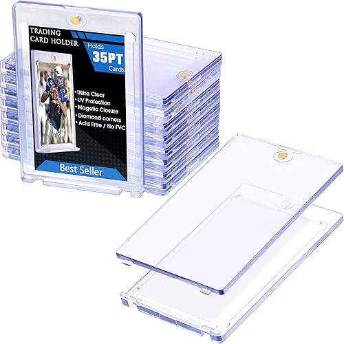 Outus Portatarjetas magnéticos para tarjetas intercambiables, funda rígida de 35 puntos compatible con tarjetas estándar, tarjetas MTG, tarjetas