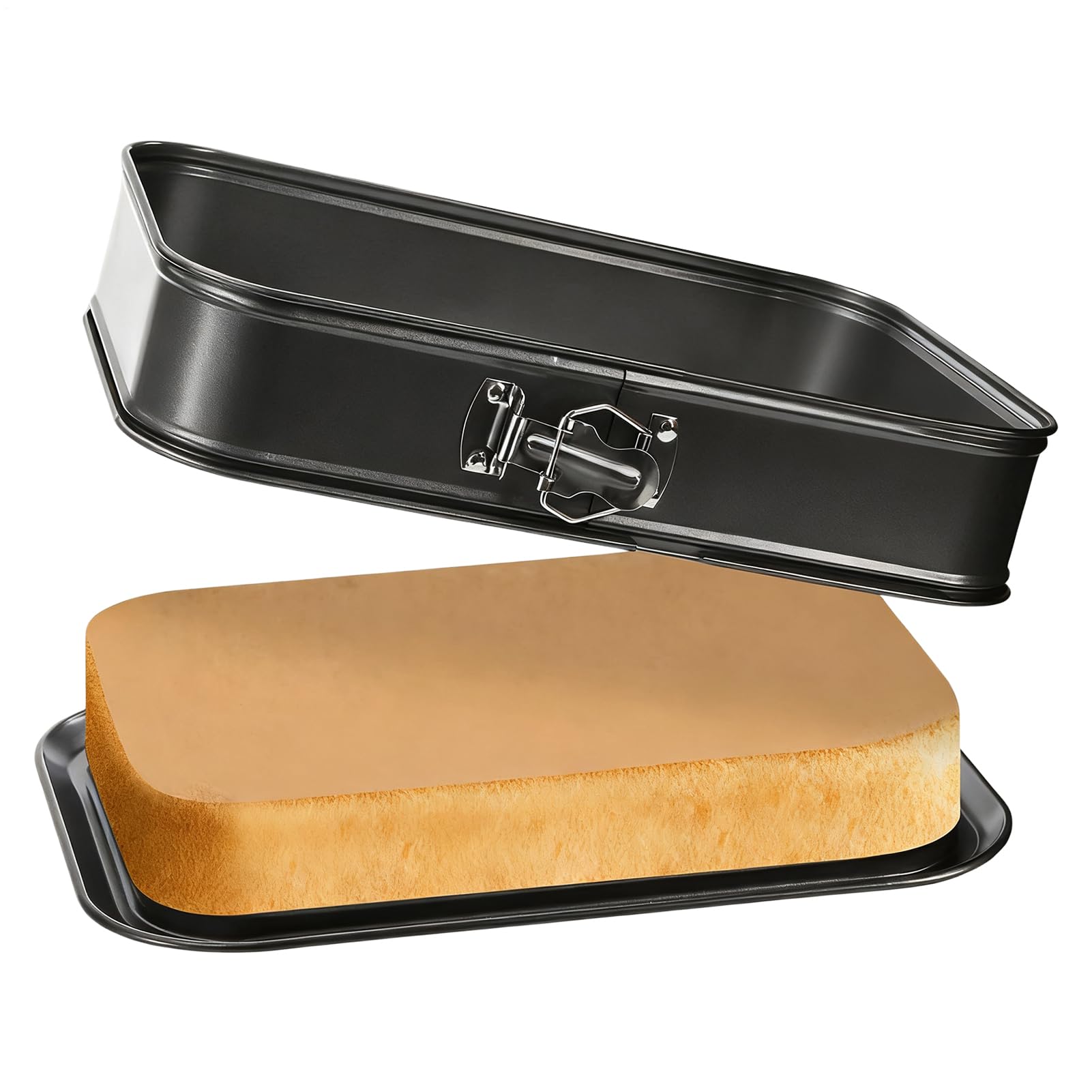 Cake Tins for Baking,Reusable Rectangular Easy Release - Cake Baking Tray Cookie Sheet | for Home Kitchen Bakery Party Cheesecake Mousse Cookie Pizza Muffin Brownie Bread Ice Cream
