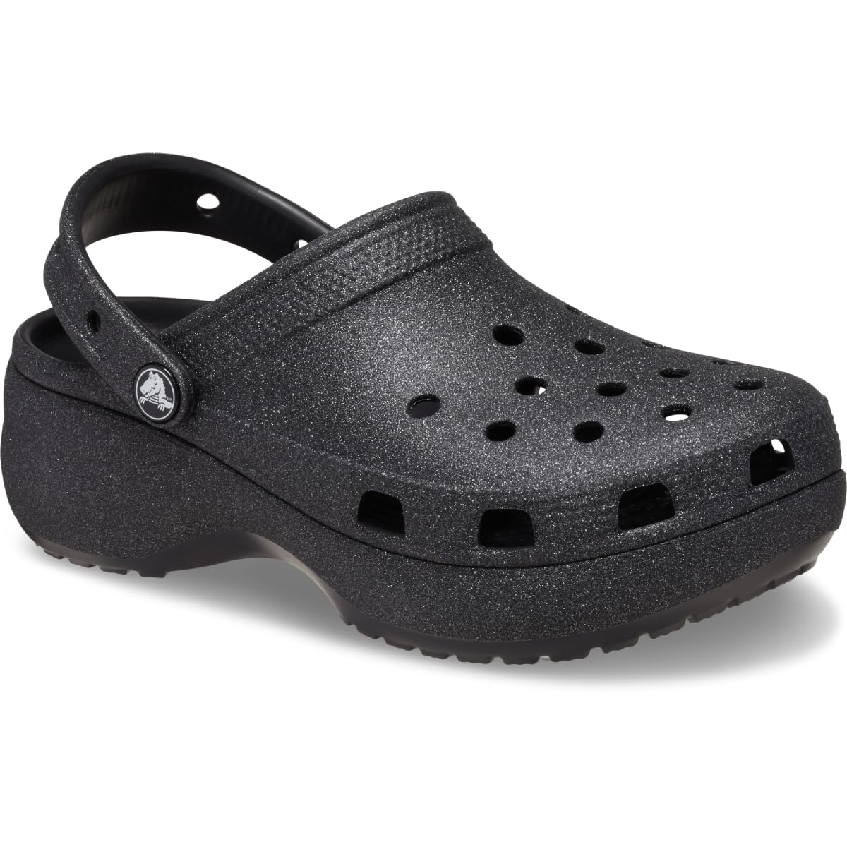 Crocs Women's Classic Platform Glitter Clog 36-37 EU Black