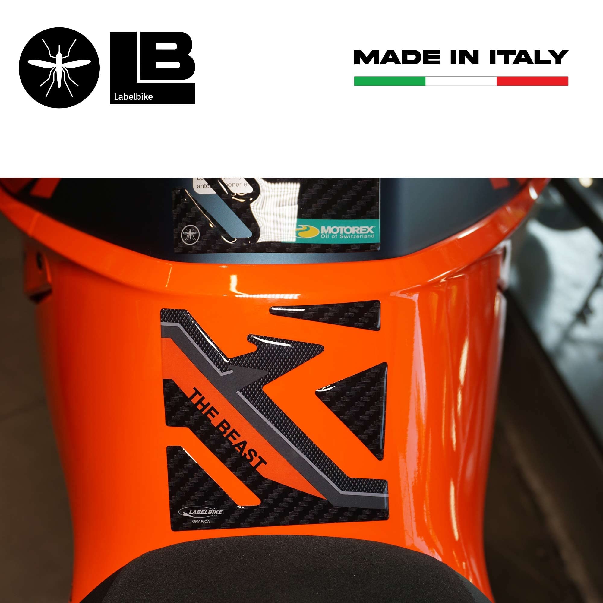 Autocollant 3D Protection Réservoir KTM 1290 Super Duke R 2021 - Résine, Anti-rayures, Imperméable - Made In Italy
