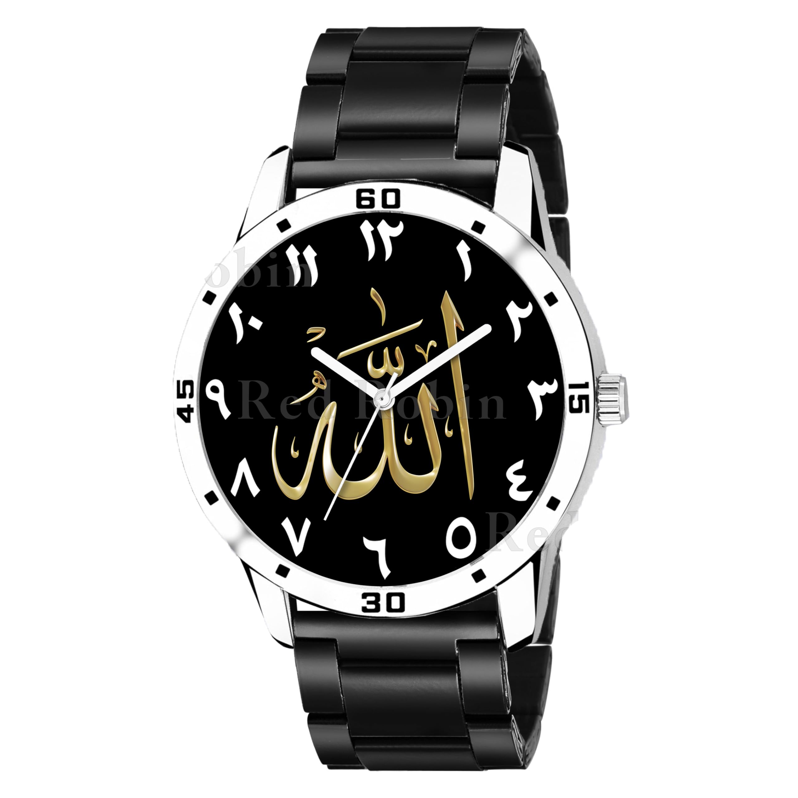 Talgo Analog Allah Design Black Dial Stylish Black Silicone Strap Wrist Watch for Muslim Men and Boys, Pack of 1 - Allah-AVO-SIL-CDBLK (B0CSWTY2TT) Amazon Price History, Amazon Price Tracker
