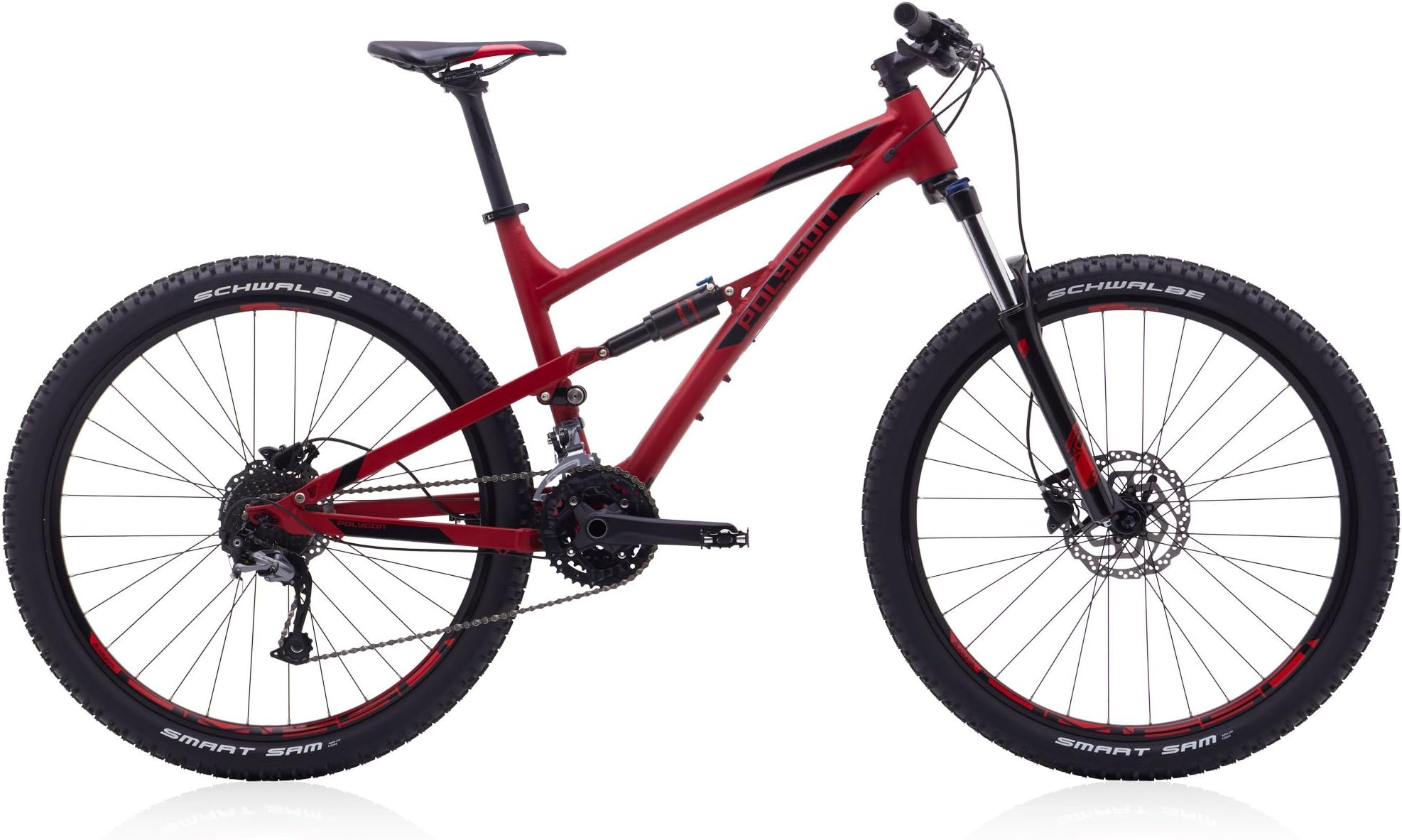 Polygon Siskiu D5 - Dual Suspension Mountain Bike, RED