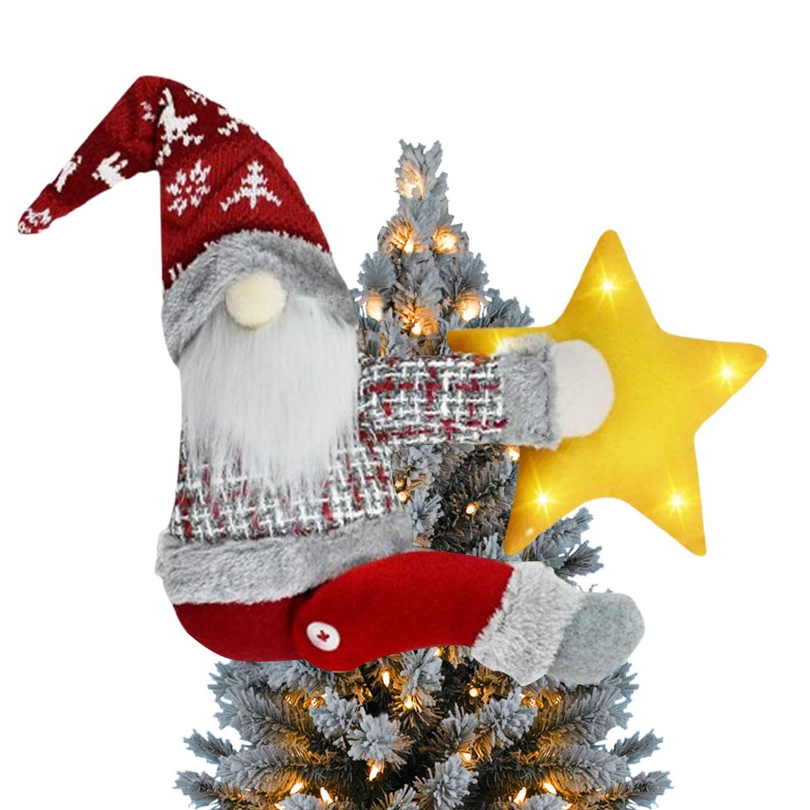 Muñeco de gnomo iluminado para árbol de Navidad, adorno de interiores y hotel
