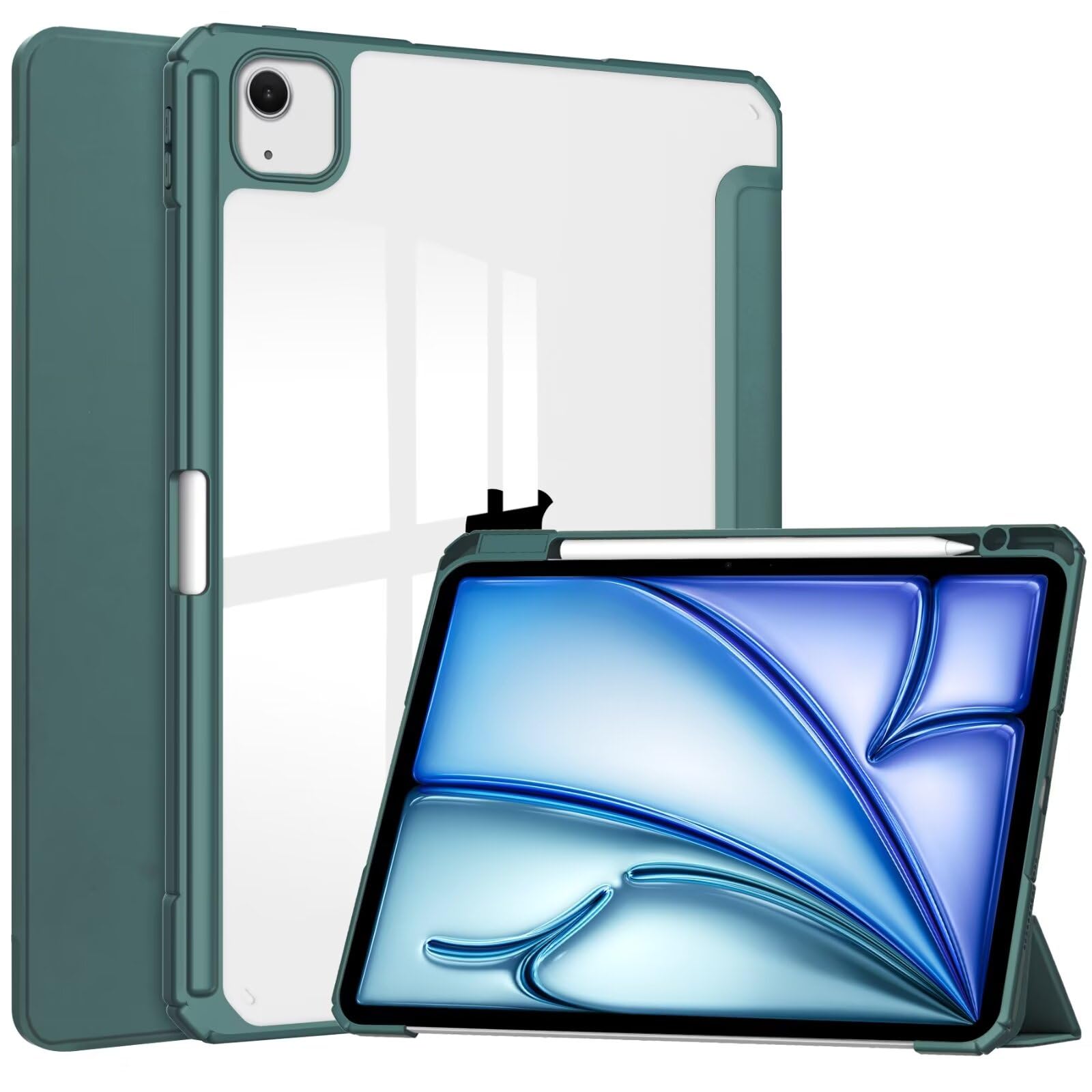 Amazon.co.jp: 2024年 iPad Air 13インチ ケース 背面クリア 透明 