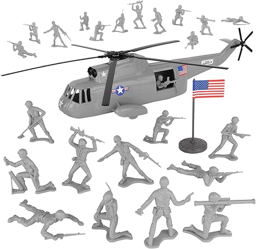 Miniatura 3 de TimMee - Juego de helicópteros de plástico para hombre, 26 piezas, color gris, fabricado en Estados Unidos
