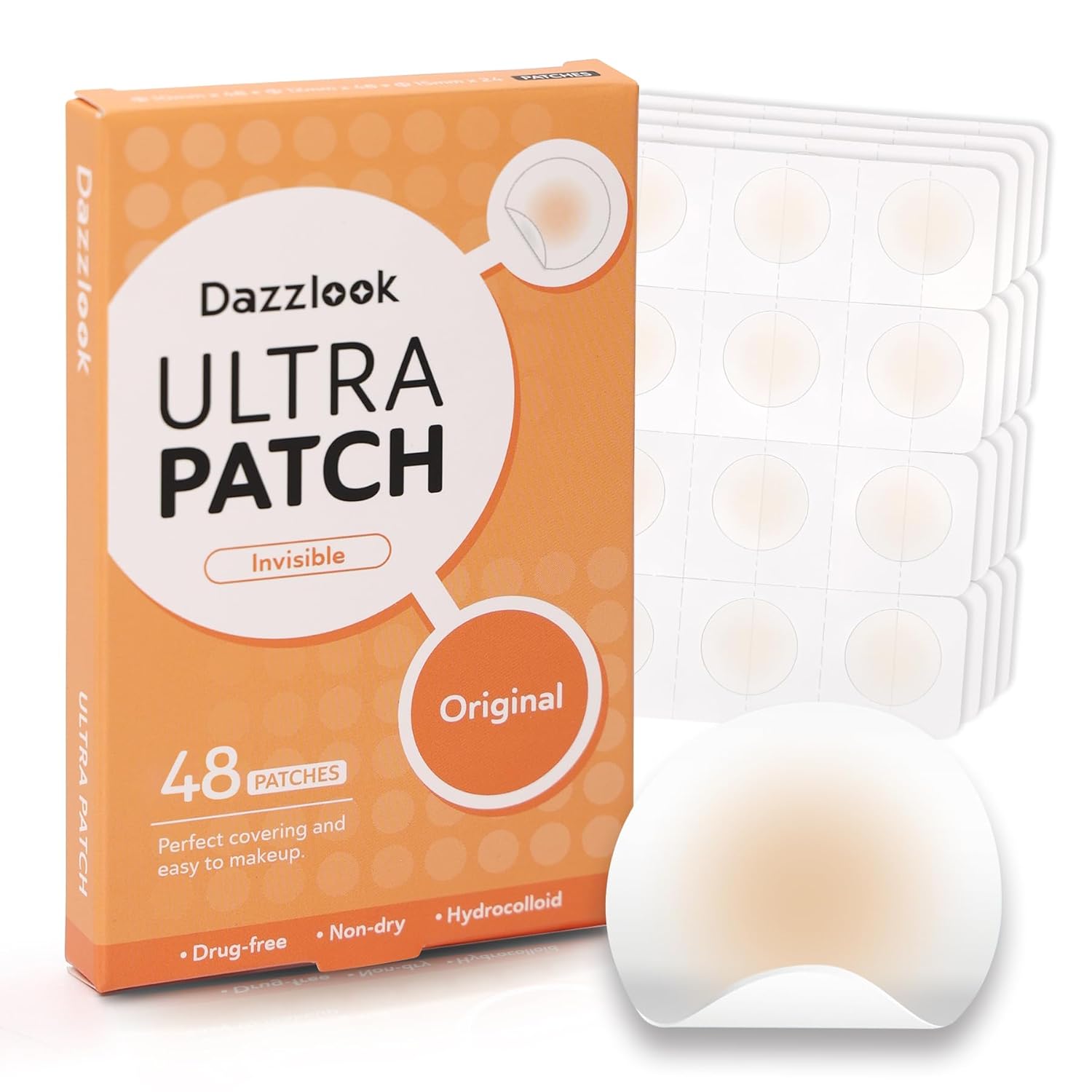 Ultra Pimple Patches - Hydrocolloid Acne Patch for Covering Zits and Blemishes Breakouts Spot Acne Dots Stickers for