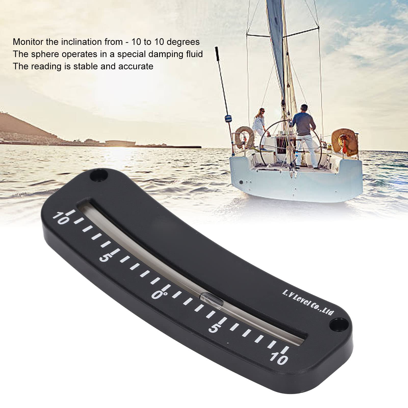 ZAWELIYO Clinometer, Tube Clinometer, Multi Use, Micro Angle Test, Damping Fluid, Basic Design Angle Reader, Portable, Mini Angle Inclinometer with Fixing Hole