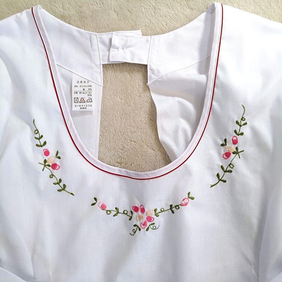 Amazon.co.jp: レトロ 割烹着 ビンテージ 当時物 花柄刺繍