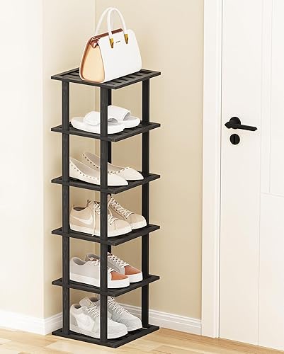 Miniatura 8 de Tohomes Zapatero de 5 niveles para entrada de puerta delantera, organizador de zapatos, estante independiente para entrada y armario, pasillo,