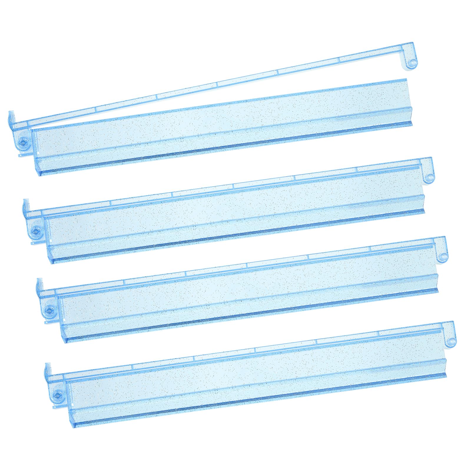 Photo 1 of ***ONE IS BROKEN*** Niflirt Mahjong Racks with Pushers 4PCS Set Majiang Tile Holder Acrylic Mahjong Racks Accessories and Gifts (Glitter Blue)