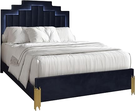 New Classic Furniture Empire Wood Queen Bed, Black