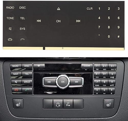 Adhesivo de botón de radio para reparación de Benz 2008-2014 calcomanías de CD de automóvil Adhesivos accesorios para automóviles
